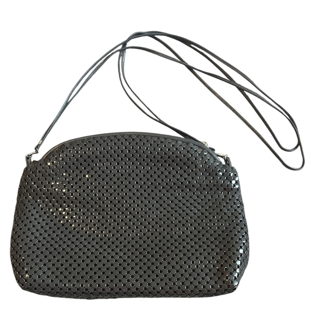 Whiting and Davis Vintage Crossbody silver color